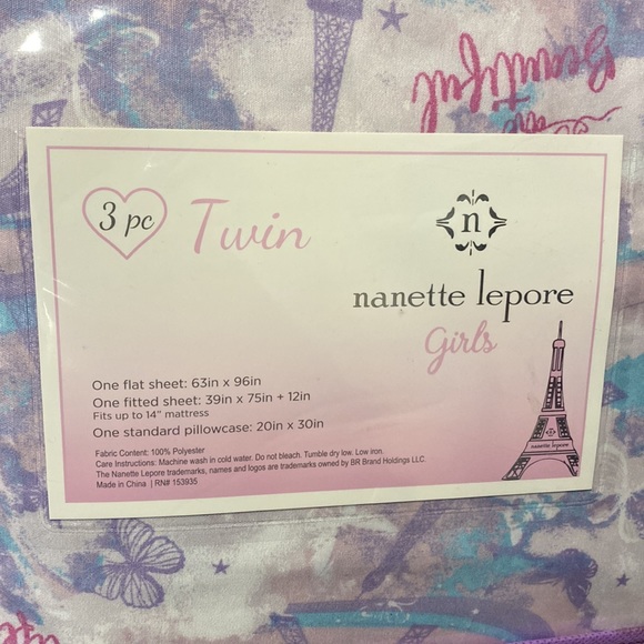 Nanette Lepore Girls Twin Sheet Set - Picture 4 of 4